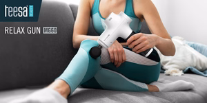 TEESA RELAX GUN MG60 massaažipüstol, 8 otsakut, valge