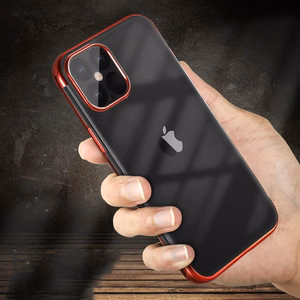 Selge värviga ümbris geel TPU galvaaniline raam Cover for Xiaomi Mi 11 must