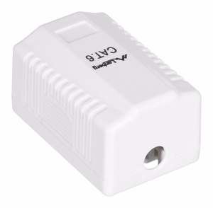 Lanberg OU6-0001-W – Cat.6 pinnapealne karp 1 RJ-45 pesaga, valge