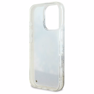 Guess Liquid Glitter Flower MagSafe iPhone 16 Pro Ümbris - Beige