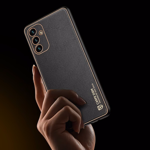 Dux Ducis Yolo elegantne ökoloogilisest nahast kate Samsung Galaxy A13 5G mustale mudelile