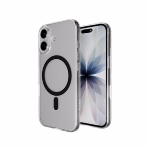 Puro Lite Mag TPU+PC Ümbris Compatible with MagSafe jaoks iPhone 17 - Läbipaistev with Must Ring