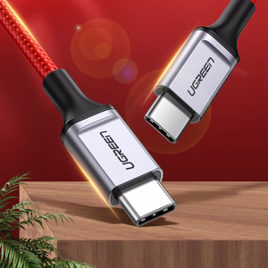 Ugreen US294 USB-C - USB-C 3A 480Mb/s kaabel 1m punane