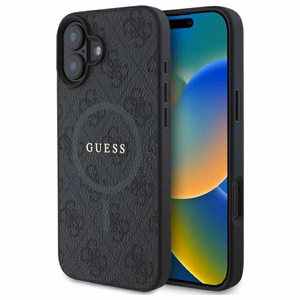 Guess 4G Ring Classic Logo MagSafe ümbris jaoks iPhone 16 - must