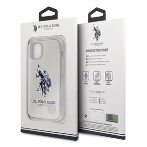 US Polo USHCP12STPUHRWH Shiny Big Logo ümbris seadmele iPhone 12 mini 5.4", valge
