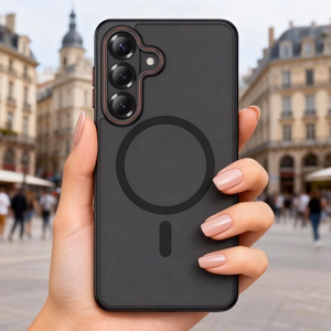 Tech-Protect MagCam MagSafe Ümbris for Samsung Galaxy S26 - must and punane