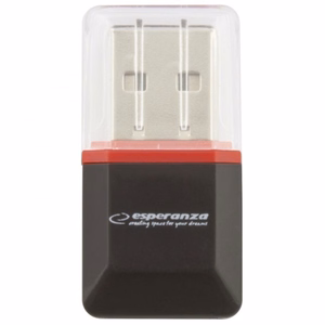 Esperanza EA134K kaardilugeja must, hõbedane, läbipaistev USB 2.0