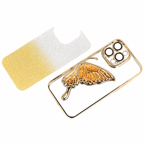 Tel Protect Butterfly Water Ümbris jaoks Iphone 16e kuldne