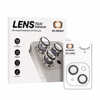 Tempered glass Tel Protect 3D Lens on camera jaoks Iphone 15/15 Plus läbipaistev (lens 2 pieces)