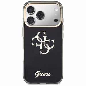 Guess IML 4G Script Metal ümbris mudelile iPhone 17 Pro Max / 18 Pro Max – värv: must