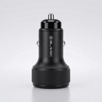 Blavec Car charger BS-04B-C Volt - USB + Type C - QC 3.0 18W PD 30W with Type C to Type C cable (CCBS04BCV-UCB) black