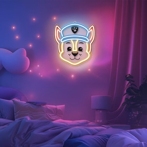 Riputatav neoon-LED-dekoratsioon pleksiklaasil Paw Patrol – Chase OW-130346