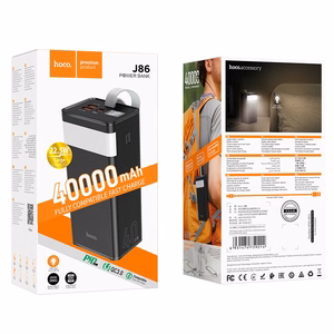 External battery Akupank Hoco J86 22.5W Quick Charge 3.0 40000mAh must