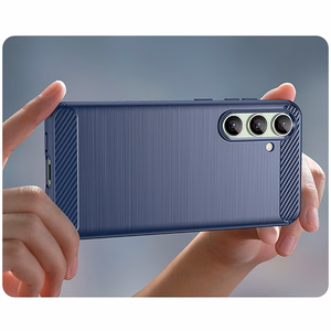 Carbon Ümbris jaoks Samsung Galaxy S24 FE - sinine