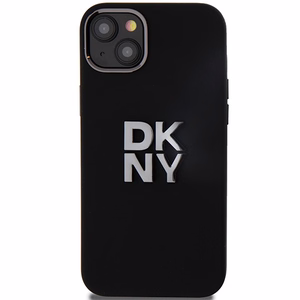 DKNY Liquid Silicone Metal Logo iPhone 15/14/13 Ümbris - Must