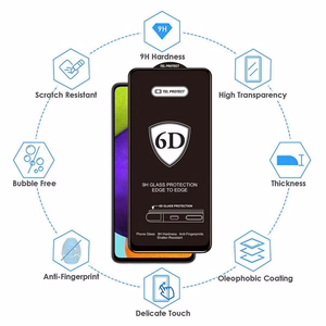 Tel Protect Full Glue 6D Karastatud klaas jaoks IPHONE 12 PRO MAX must - 10 PACK