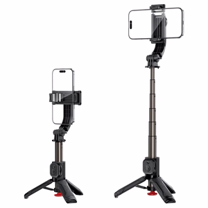 Acefast E42 selfipulk automaatse statiiviga ja Bluetooth kaugjuhtimispuldiga 63 cm - must