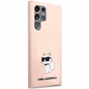 Karl Lagerfeld KLHCS23LSNCHBCP S23 Ultra S918 жёсткий чехол розовый/розовый Silicone Choupette