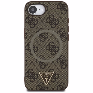 GUESS ümbris jaoks IPHONE 16e (SE 4 2025) compatible with MagSafe GUHMPSE4P4TDPW (PU 4G RingTriangle Logo) brown