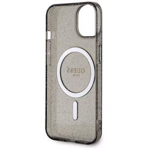 Guess Glitter kuldne MagSafe ümbris jaoks iPhone 14 - must