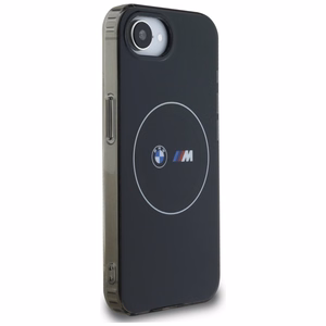 BMW IML Metal Valge Circle MagSafe iPhone 16e Ümbris - Must