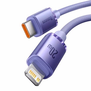 USB kaabel Baseus CAJY000205 violetne Type-C / Lightning 200cm (kuni 20W)
