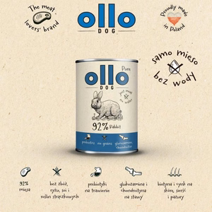 OLLO Pure Rabbit märg koeratoit, 400 g