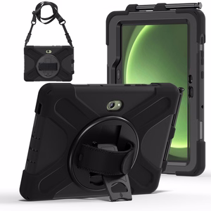 JM Rugged Case Grip ümbris Samsung Galaxy Tab Active Pro/ Active4 Pro/ Active5 Pro rihmaga must