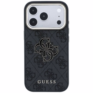 GUESS GUE005482 (PU FW Resin Logo) kaitseümbris seadmele iPhone 18 Pro Max / 17 Pro Max, värv: must