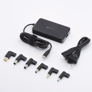 FORCELL F-ENERGY E856 uniwersal laptop laadija 90W (6 adaptors) - czarny