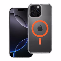 Drop Glue Colorful Ring Mag Cover compatible with MagSafe jaoks IPHONE 16 PRO MAX oranž