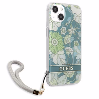 Guess GUHCP13MHFLSN iPhone 13 6.1" roheline/roheline kõvakaaneline lillehoidja Flower Strap