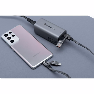 Kaabel 4in1 USB C / USB A to USB C / Lightning Forcell F-Energy QC PD 3A 60W 1 m C241 chrome