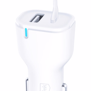 3mk autolaadija 20W PD 3.0 QC 3.0 USB 1A1C, valge