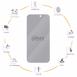 Vmax karastatud klaas 0.33mm 2,5D high clear privaatsus glass jaoks iPhone 7 / 8 / SE2020 / SE2022