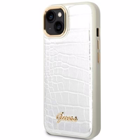 Guess GUHCP14SHGCRHS iPhone 14 6.1 "hõbedane / hõbedane hardcase Croco Collection