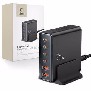 Tech-protect DC80W-GAN 6-PORT PD80W/QC3.0 Charging Station - must