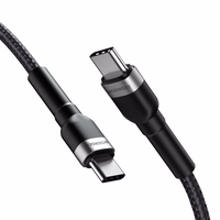 Wozinsky WNBCC1 USB-C / USB-C PD 65W kaabel 1 m - must