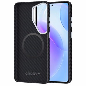 Tech-Protect Ion Carbon MagSafe Ümbris for Samsung Galaxy S26 Ultra - must and hõbedane