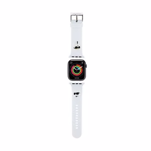 Karl Lagerfeld 3D Rubber Karl ja Choupette Heads rihm valge Apple Watch 42/44/45/49mm jaoks