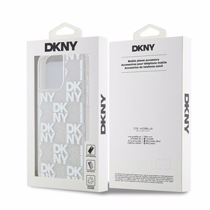 DKNY Liquid Glitter Multilogo ümbris jaoks iPhone 15 Pro Max - valge