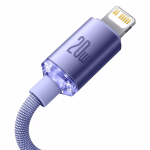 USB kaabel Baseus Crystal Shine violetne Type-C / Lightning 200cm (kuni 20W)