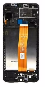 LCD ekraan Samsung M127 M12 2021 puuteekraani ja raamiga must originaal (teenuspakett)