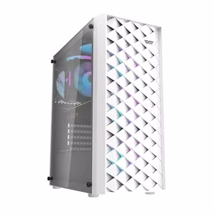 Darkflash DK351 arvutikorpus (valge) + 4 RGB ventilaatorit