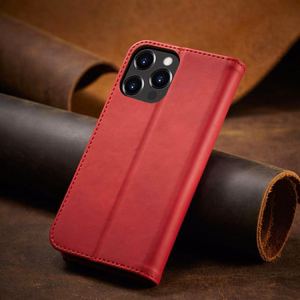 Magnet Fancy Case ümbris iPhone 14 Pro Max flip cover rahakott seisma punane