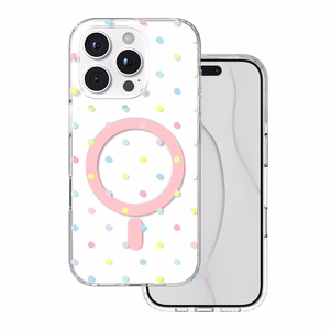 Bubble Dots Mag case for iphone 16 Pro 6,3" white