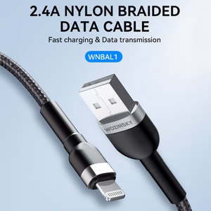 Wozinsky WNBAL1 кабель USB-A Lightning 2.4A 1м - чёрный