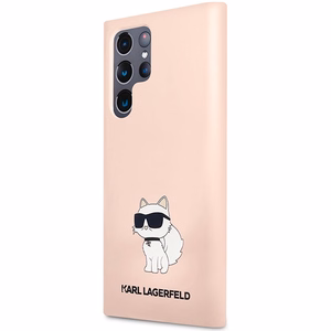 Karl Lagerfeld KLHCS23LSNCHBCP S23 Ultra S918 жёсткий чехол розовый/розовый Silicone Choupette