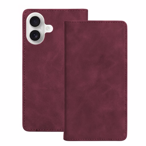 Smart Suede ümbris mudelile iPhone 16 6,1", bordoopunane