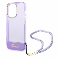 Guess GUHCP14LHGCOHU iPhone 14 Pro 6.1" lilla/lilla hardcase Translucent Pearl Strap